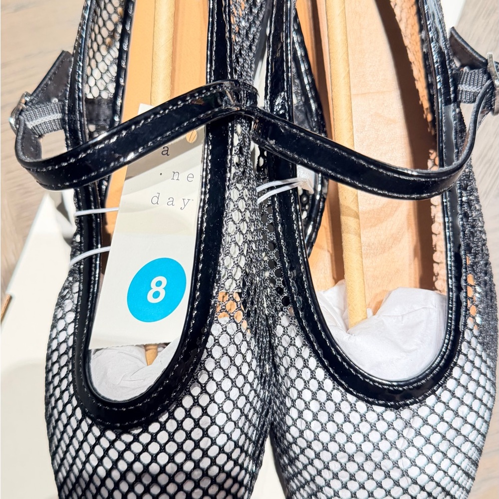 A New Day-Mesh Mary Jane Ballet Flat in Black - Picture 2 of 3